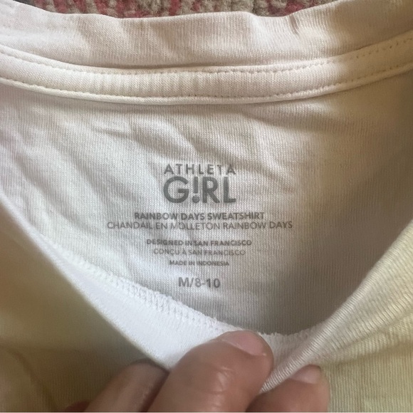 ATHLETA GIRL RAINBOW DAYS SWEATSHIRT M 8-10 - Picture 5 of 7